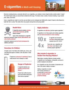 E-cigarettes Fact Sheet